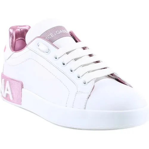 Leather Sneakers Aw23 , female, Sizes: 5 1/2 UK - Dolce & Gabbana - Modalova