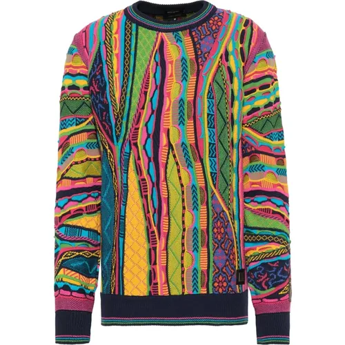 Bunter Jacquard-Pullover , Herren, Größe: 2XL - carlo colucci - Modalova