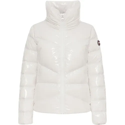 Kurze glänzende Daunenjacke , Damen, Größe: XL - Colmar - Modalova