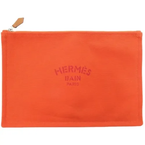 Pre-owned Cotton pouches , female, Sizes: ONE SIZE - Hermès Vintage - Modalova