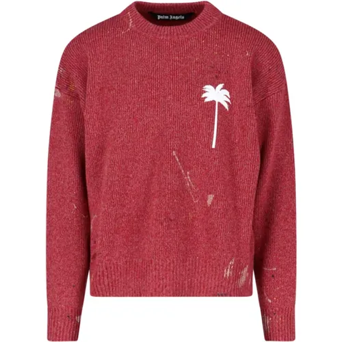 Rote Pullover für Männer , Herren, Größe: M - Palm Angels - Modalova