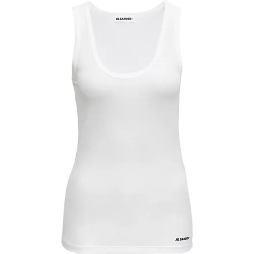 Cotton Sleeveless Top , female, Sizes: M/L, S/M - Jil Sander - Modalova