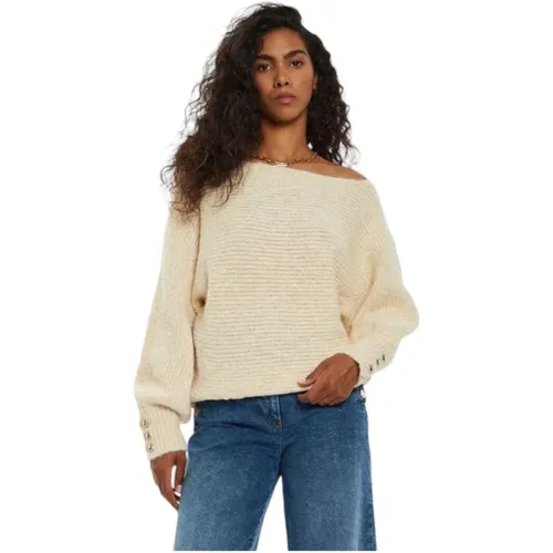 Bootneck Pullover,Asymmetrischer Bootshals Pullover - Guess - Modalova