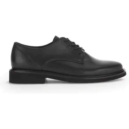 Schwarze Leder Derby Schuhe , Damen, Größe: 36 EU - Gabor - Modalova