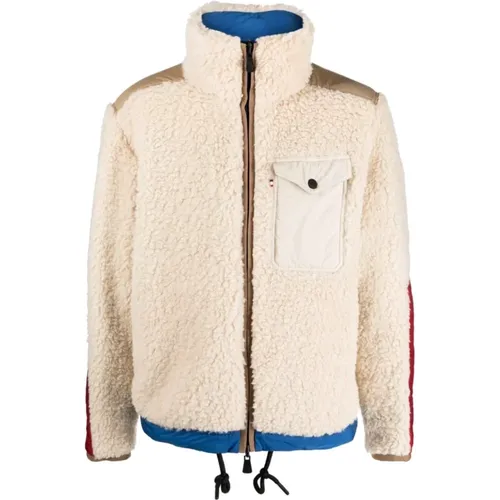 Wendbare Teddy Fleece Jacke mit Color Block Design - Moncler - Modalova