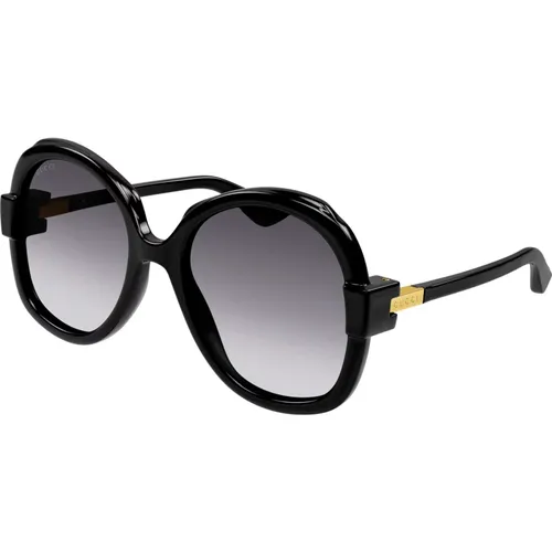 Grey Shaded Sunglasses , female, Sizes: 57 MM - Gucci - Modalova