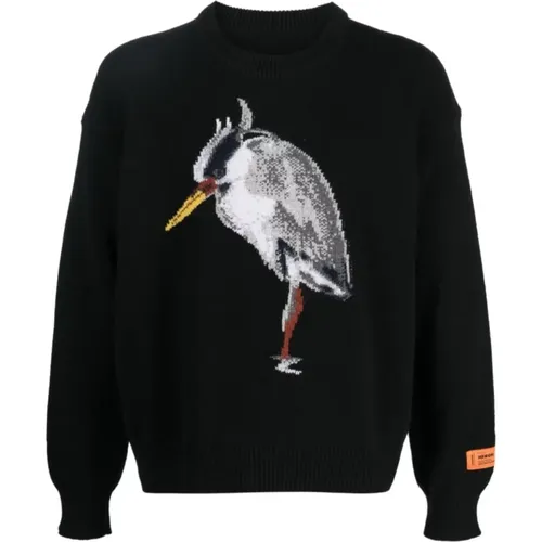 Bird Knit Pullover /Grey , male, Sizes: L - Heron Preston - Modalova