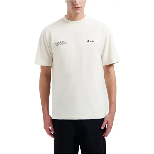 Dual Logo T-Shirt , Herren, Größe: L - Olaf Hussein - Modalova