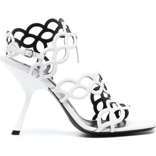 Weiße Sandalen mit Spiraldesign - Sergio Rossi - Modalova