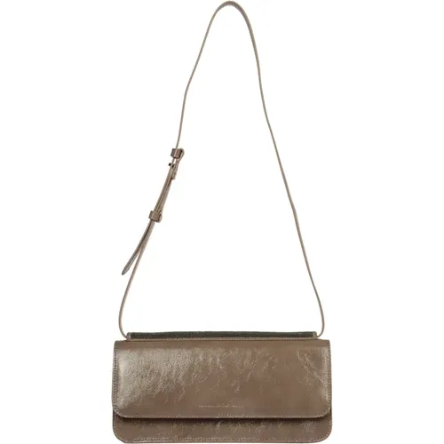 Grey Leather Tote Bag , female, Sizes: ONE SIZE - BRUNELLO CUCINELLI - Modalova