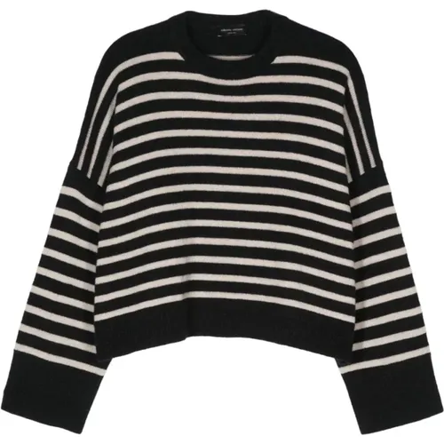 Striped Merino Wool Sweater , female, Sizes: S, M, XS - Roberto Collina - Modalova