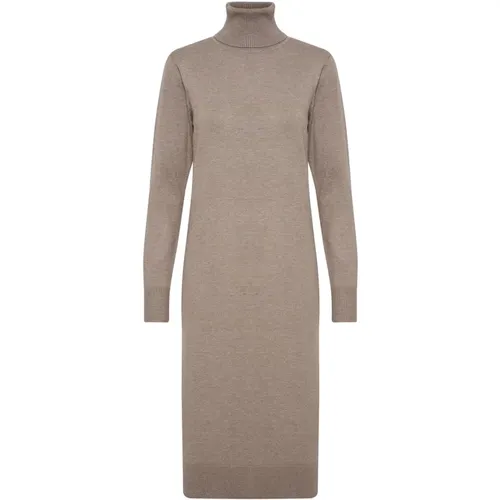 Soft Knit Roll Neck Long Dress , female, Sizes: L, M, 2XL, S, XS, XL - Saint Tropez - Modalova