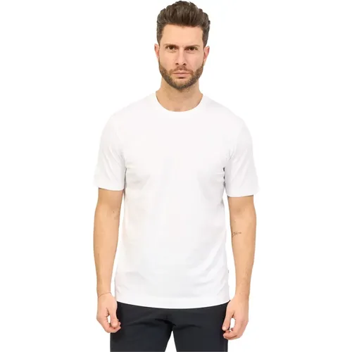 Regular Fit Cotton T-Shirt with Rubber Logo , male, Sizes: 3XL, 6XL - Hugo Boss - Modalova