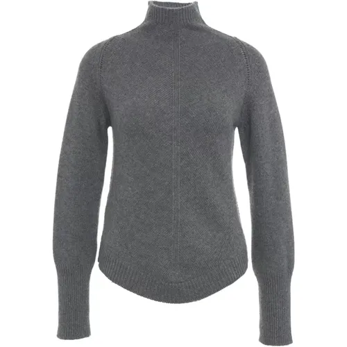 Gerippter Strickpullover mit Stehkragen , Damen, Größe: S - pinko - Modalova