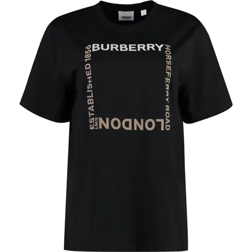 Geripptes Baumwoll-T-Shirt Burberry - Burberry - Modalova