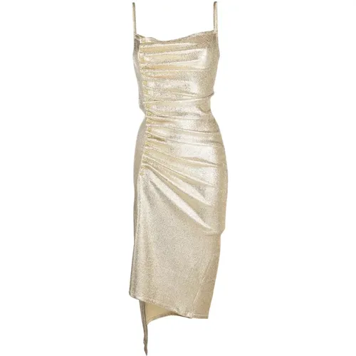 Shimmering Gold Dress , female, Sizes: M - Paco Rabanne - Modalova