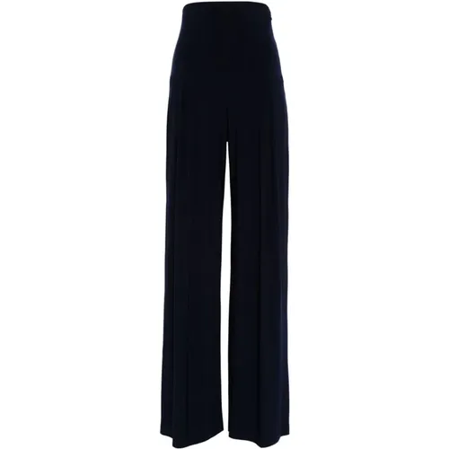 Navy Wide Palazzo Trousers , female, Sizes: L - Norma Kamali - Modalova