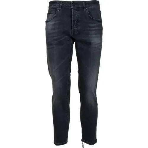 Yaren Nero Elastic Cotton Jeans , male, Sizes: W35 - Don The Fuller - Modalova