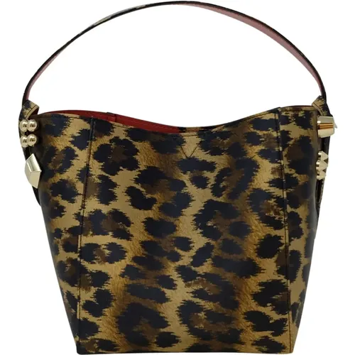 Leopard Cabachic Mini Bucket Bag , female, Sizes: ONE SIZE - Christian Louboutin - Modalova
