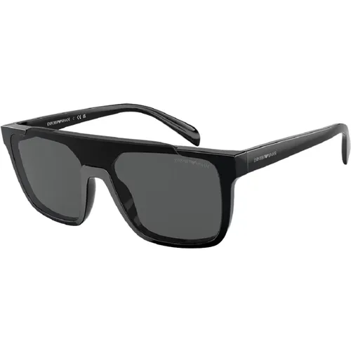 Ea4193 Sunglasses in with Dark Grey Lenses , male, Sizes: 31 MM - Emporio Armani - Modalova