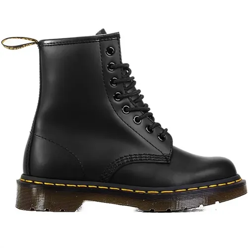 Glattlederstiefel mit gelben Kontrastnähten , Herren, Größe: 37 EU - Dr. Martens - Modalova