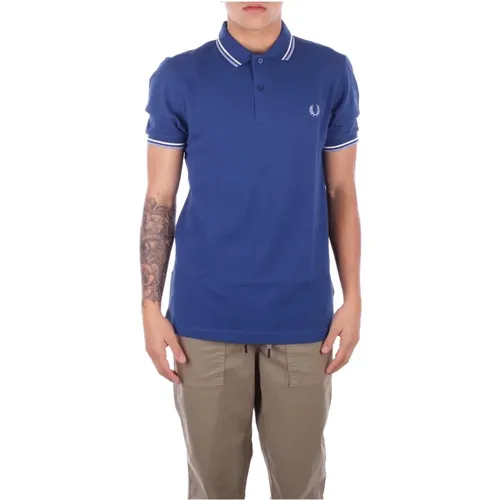 Logo Seitenknopf Poloshirt , Herren, Größe: M - Fred Perry - Modalova