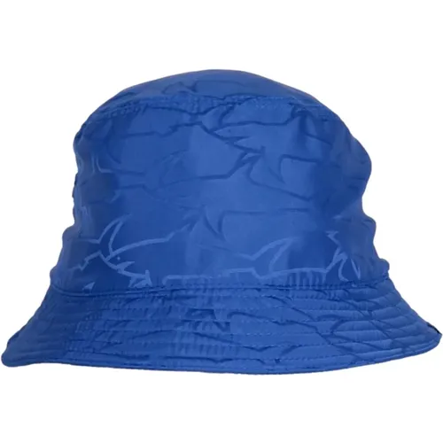 Bucket Hat with Shark Print , unisex, Sizes: 59 CM - PAUL & SHARK - Modalova