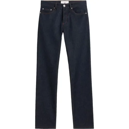 Blaue Denim Klassische Fünf-Pocket-Jeans , Herren, Größe: W30 - Ami Paris - Modalova