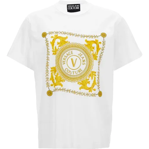 T-Shirts , Herren, Größe: L - Versace Jeans Couture - Modalova