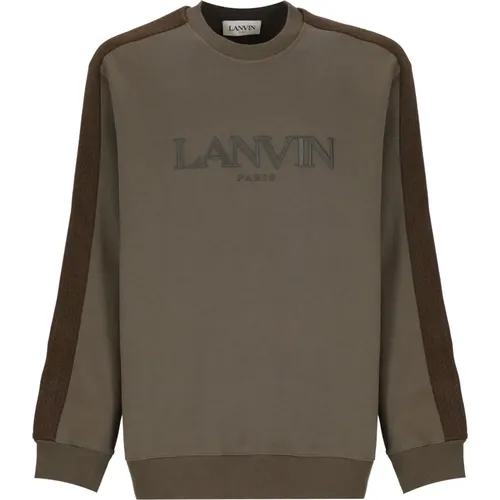 Grüner Pullover mit Kontrastdetails - Lanvin - Modalova