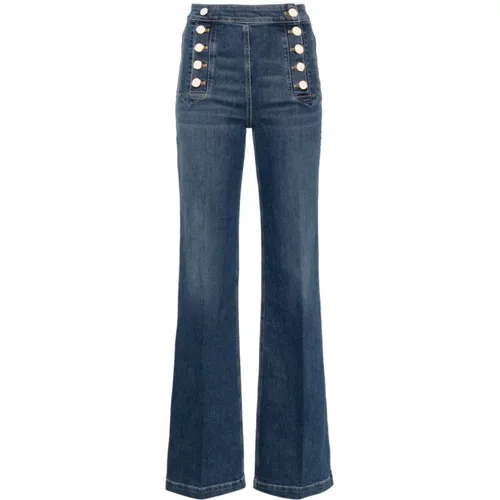 Flared Jeans , Damen, Größe: W26 - Elisabetta Franchi - Modalova