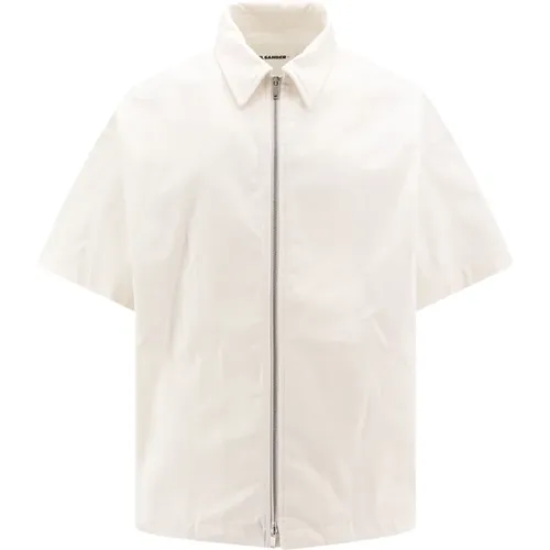 Cotton Shirts with Zipper Closure , male, Sizes: L - Jil Sander - Modalova