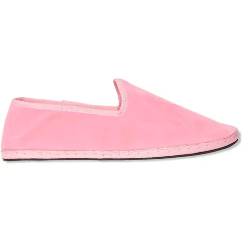 Samt Hibiskus Einfarbige Schuhe , Damen, Größe: 37 EU - Gallo - Modalova