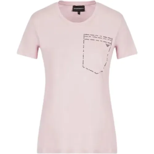 Basic T-Shirt , Damen, Größe: M - Emporio Armani - Modalova