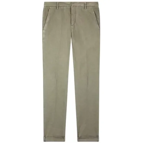 Slim Chino Hose mit Gabardine Stretch , Herren, Größe: W34 - Dondup - Modalova