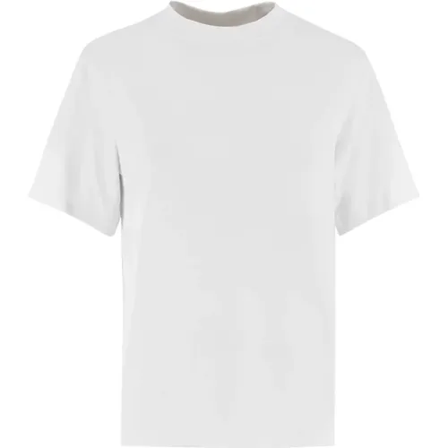 Stretch Cotton Crew Neck T-Shirt , female, Sizes: M, XS - Antonelli Firenze - Modalova