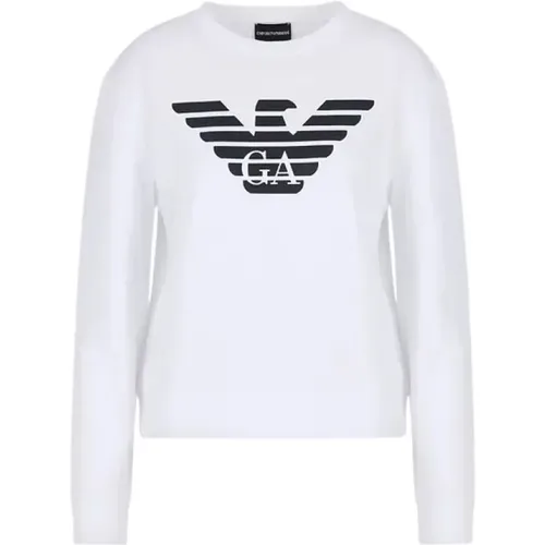 Weißer Adler Sweatshirt - Emporio Armani - Modalova