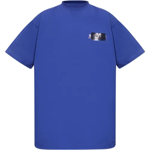 T-Shirt mit Logo , Herren, Größe: 2XL - Balenciaga - Modalova