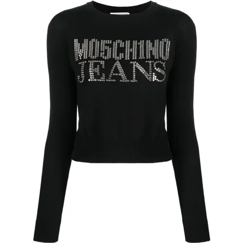 Schwarze Pullover für Männer - Moschino - Modalova