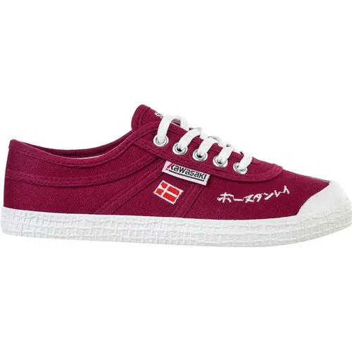 Japanische Signatur Canvas Sneakers , Herren, Größe: 39 EU - Kawasaki - Modalova