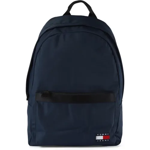 Fabric Backpack with Front Logo Patch , male, Sizes: ONE SIZE - Tommy Jeans - Modalova