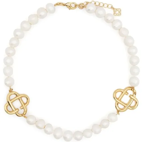 Chunky Pearl Logo Halskette - Casablanca - Modalova