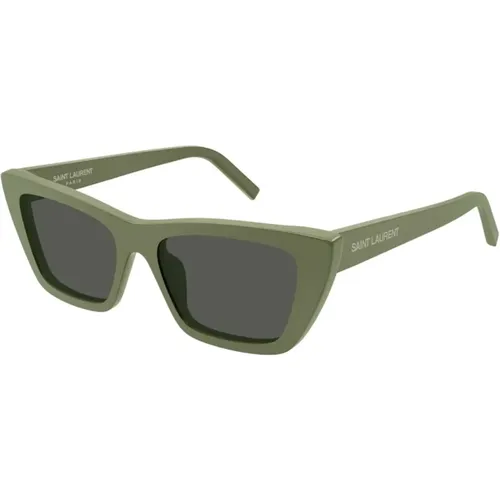 Chic Cateye Sunglasses in /Grey , female, Sizes: 55 MM - Saint Laurent - Modalova