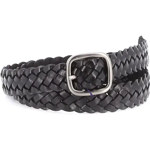 Leather Braid Belt , unisex, Sizes: 115 CM, 110 CM - Anderson's - Modalova