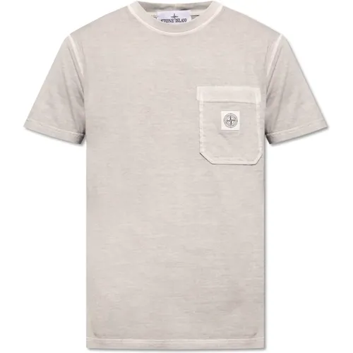 T-Shirt mit Logo , Herren, Größe: XL - Stone Island - Modalova