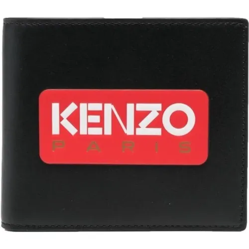 Leather Logo Wallet , male, Sizes: ONE SIZE - Kenzo - Modalova