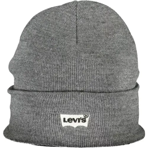 Graue Acryl Hüte & Mützen Bestickt Logo Levi's - Levis - Modalova