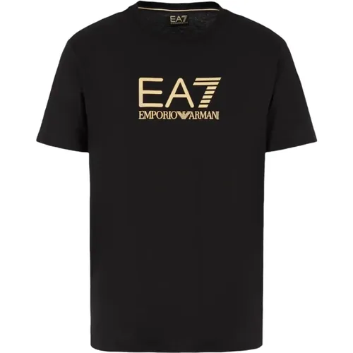 Kurzarm T-Shirt Sportlicher Zeitgemäßer Stil , Herren, Größe: L - Emporio Armani EA7 - Modalova