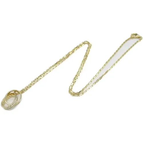 Pre-owned Gold necklaces , female, Sizes: ONE SIZE - Cartier Vintage - Modalova