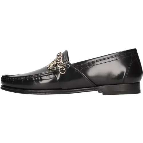 Flache Schuhe Schwarz , Herren, Größe: 42 1/2 EU - Dolce & Gabbana - Modalova